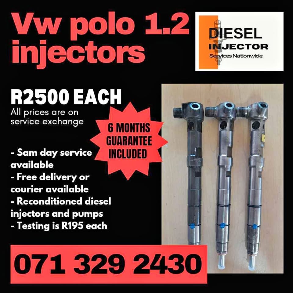 VW POLO 1.2 DIESEL INJECTORS FOR SALE WITH WARRANTY