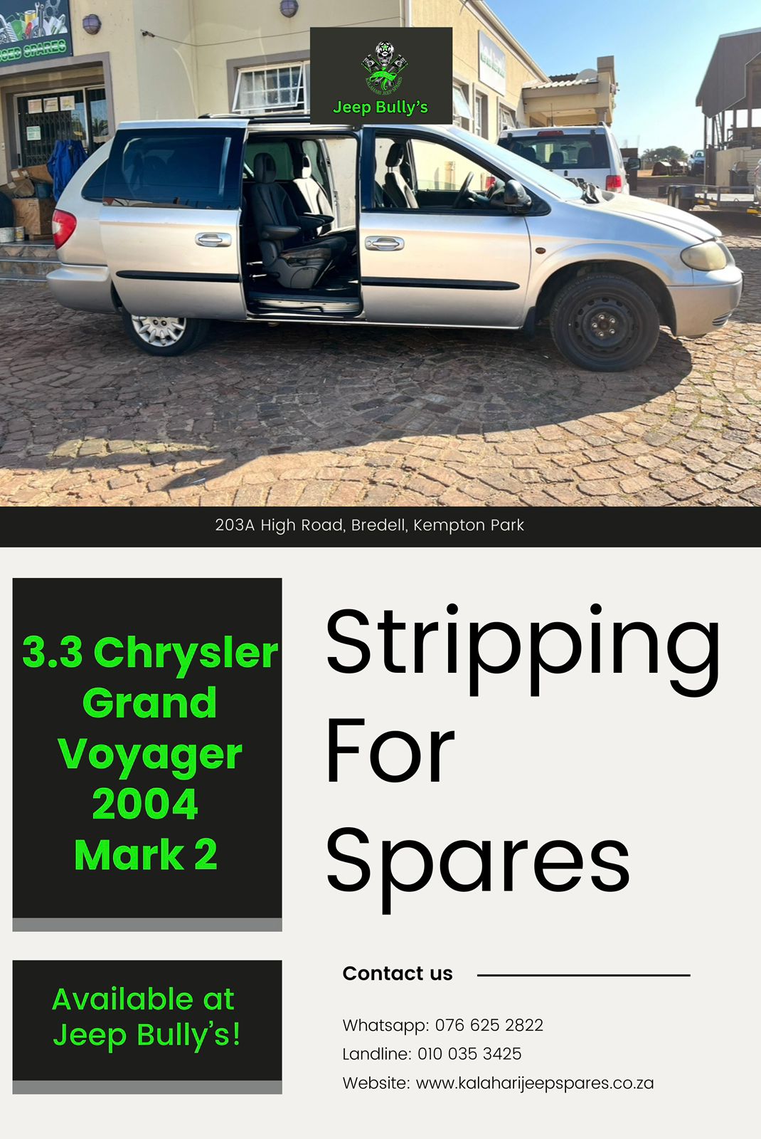 Breaking for Spares: 3.3 Chrysler Grand Voyager - Private Seller