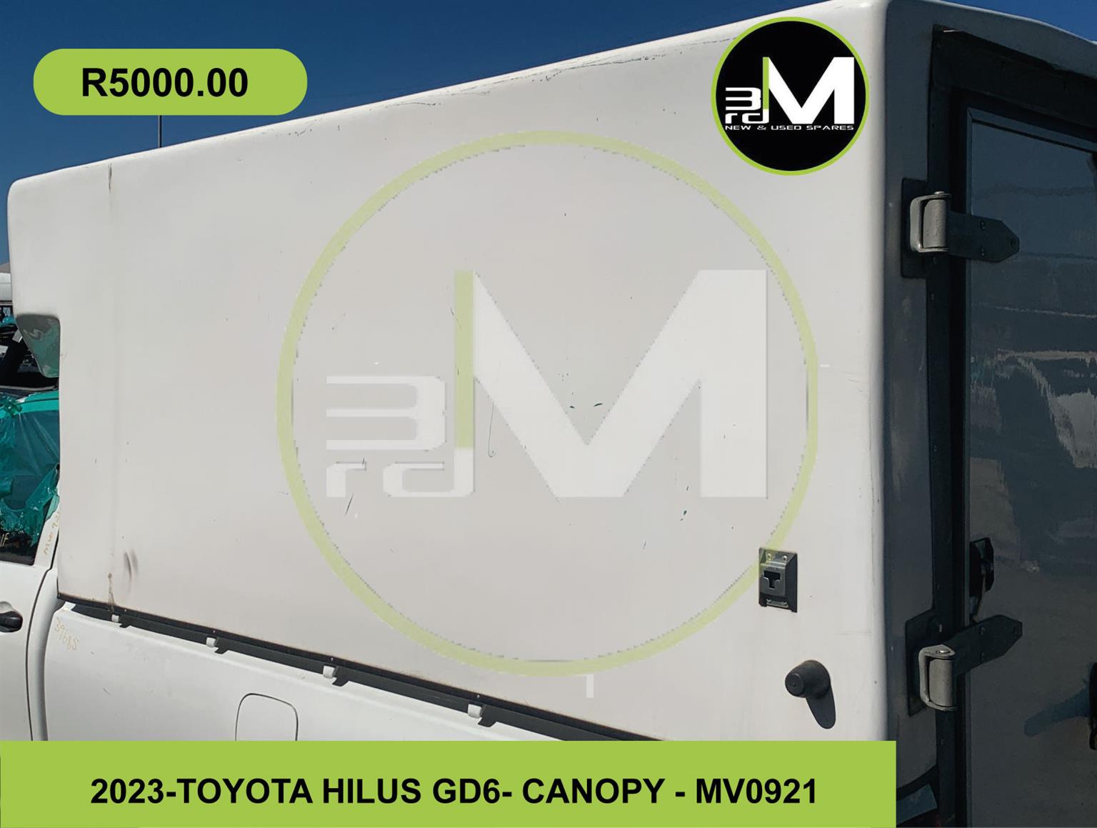 CANOPY- TOYOTA HILUX GD6 - Private Seller CANOPY- TOYOTA HILUX GD6 - Private Seller