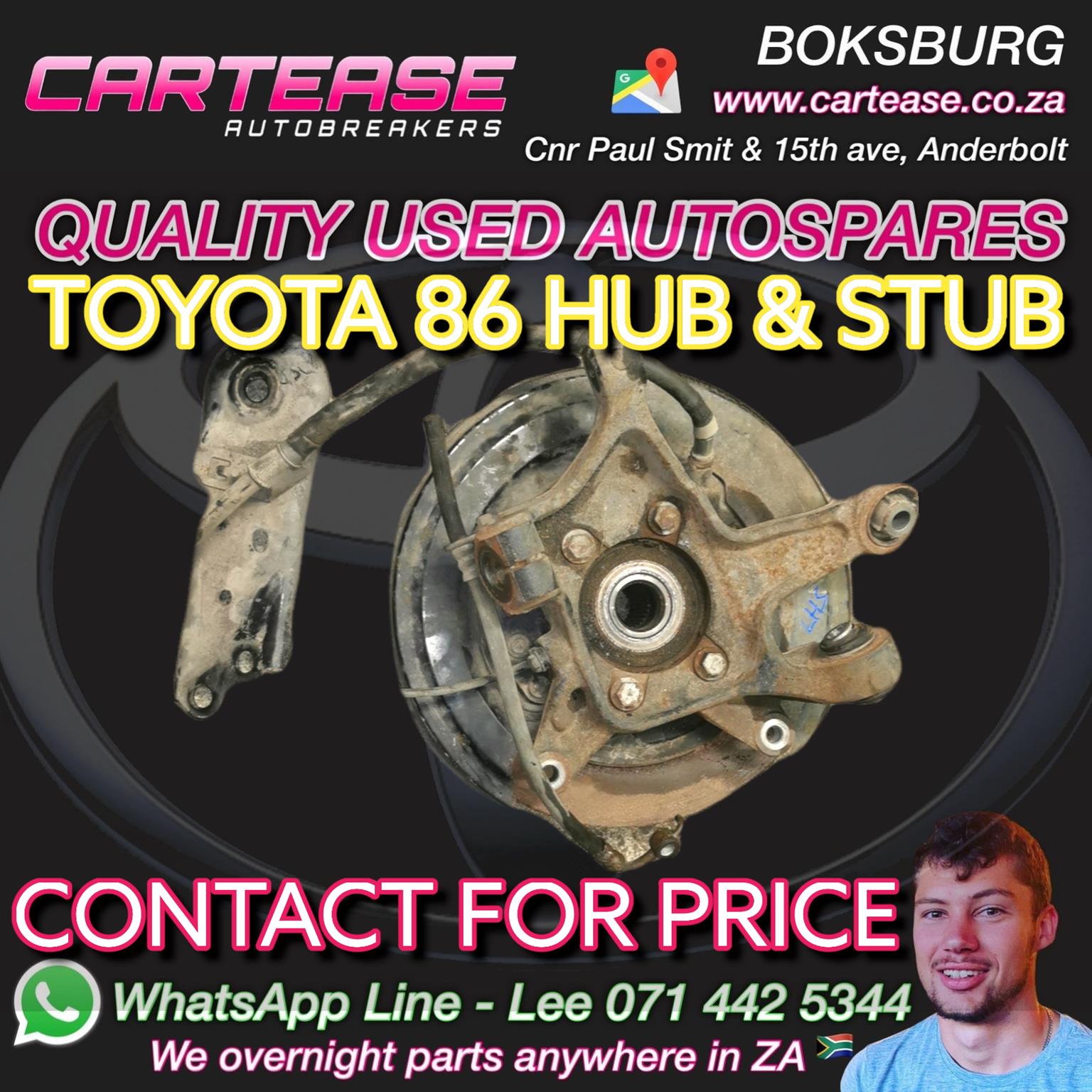 TOYOTA 86 HUB AND STUB - Private Seller TOYOTA 86 HUB AND STUB - Private Seller
