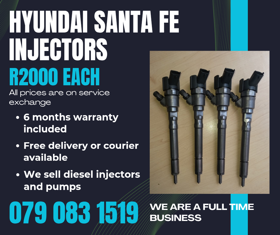 HYUNDAI SANTA FE 2.2 INJECTORS FOR SALE WITH WARRANTY INCLUDED IN - Private Seller HYUNDAI SANTA FE 2.2 INJECTORS FOR SALE WITH WARRANTY INCLUDED IN - Private Seller