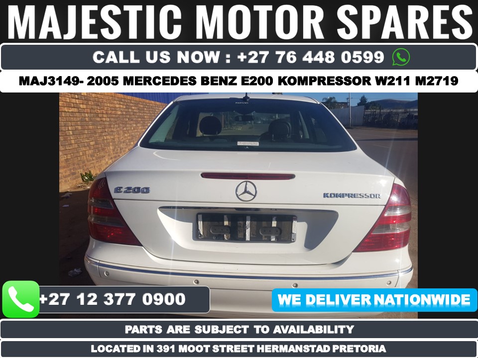 2005 Mercedes Benz E200 kompressor W211 M2719 spares - white - Private Seller 2005 Mercedes Benz E200 kompressor W211 M2719 spares - white - Private Seller