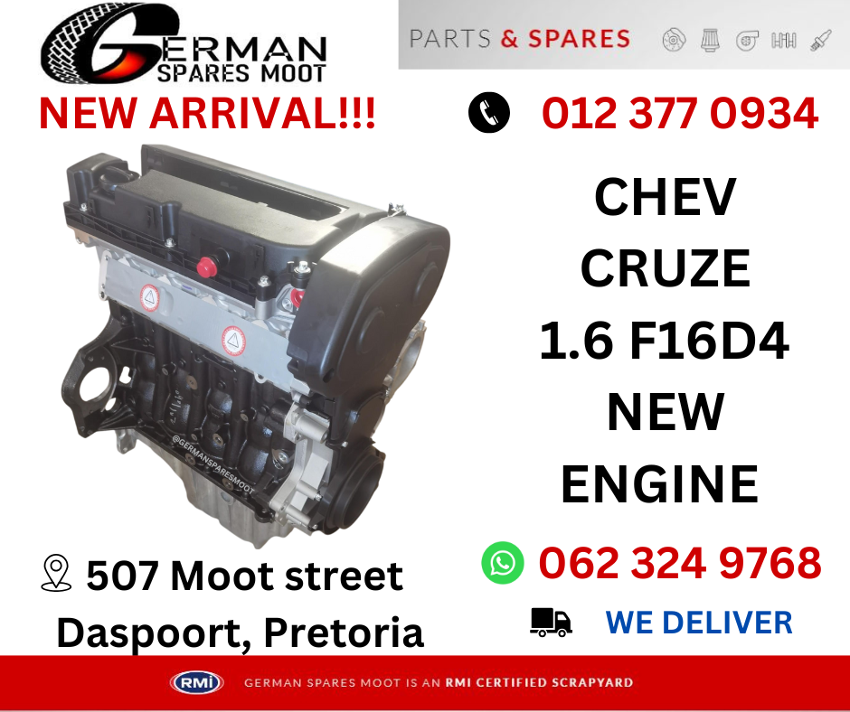 New Chev Cruze 1.6 F16D4 Engine - Private Seller New Chev Cruze 1.6 F16D4 Engine - Private Seller
