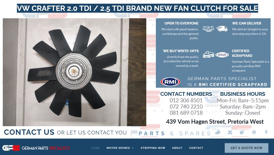 VW CRAFTER 2.0 TDI / 2.5 TDI BRAND NEW FAN CLUTCH FOR SALE - Private Seller VW CRAFTER 2.0 TDI / 2.5 TDI BRAND NEW FAN CLUTCH FOR SALE - Private Seller