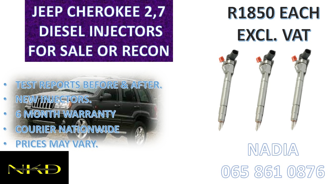 DIESEL INJECTORS FOR SALE FOR JEEP CHEROKEE 2.7 - RECONDITIONED AND TESTED - Private Seller DIESEL INJECTORS FOR SALE FOR JEEP CHEROKEE 2.7 - RECONDITIONED AND TESTED - Private Seller