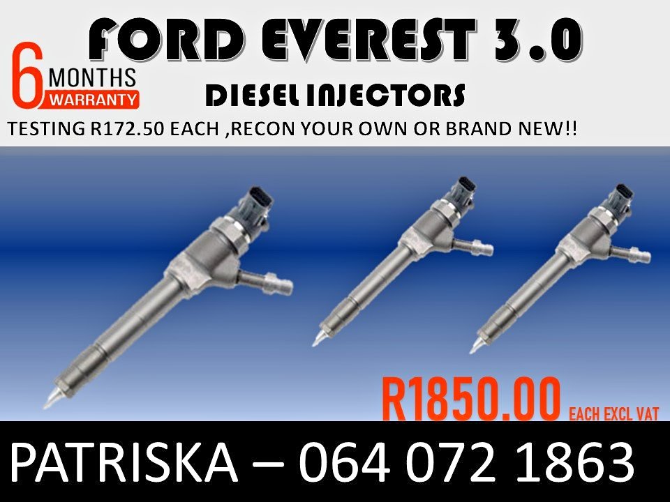 FORD EVEREST 3.0 INJECTORS,RECON YOUR OWN OR BRAND NEW FOR SALE
