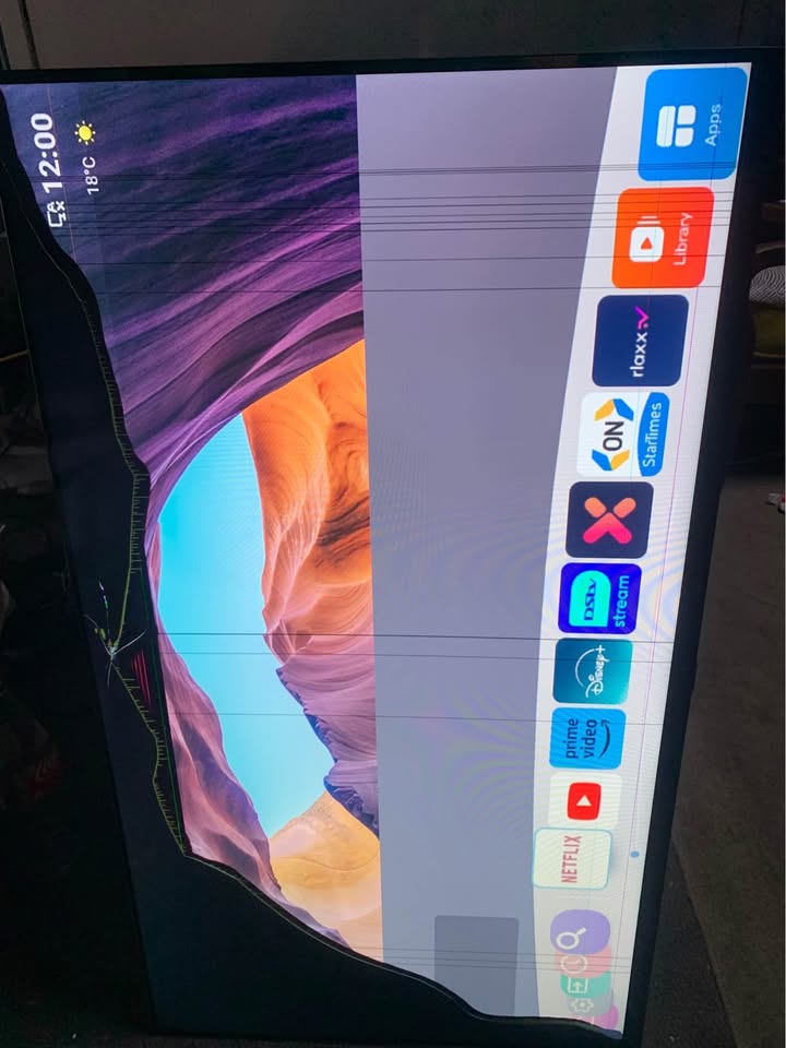 Dixon 42 inch smart tv got ink on screen inside