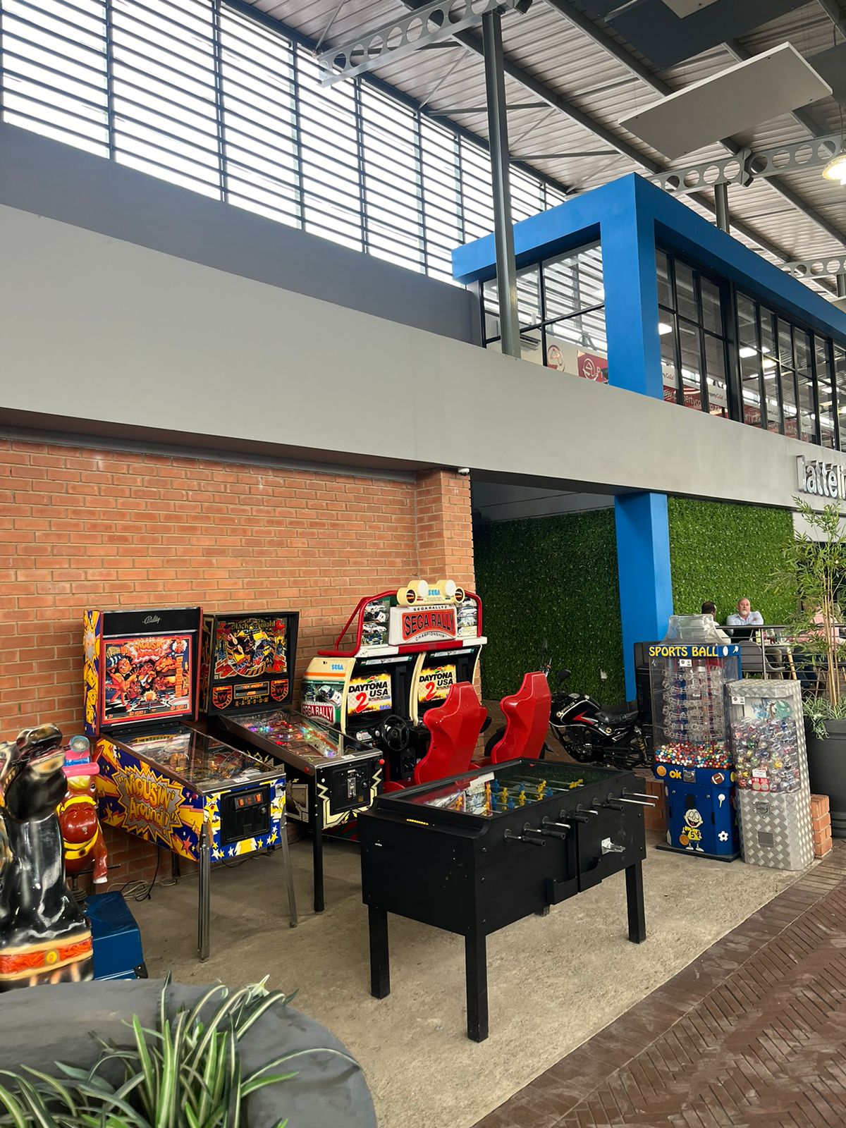 Arcade and Kiddies area setup