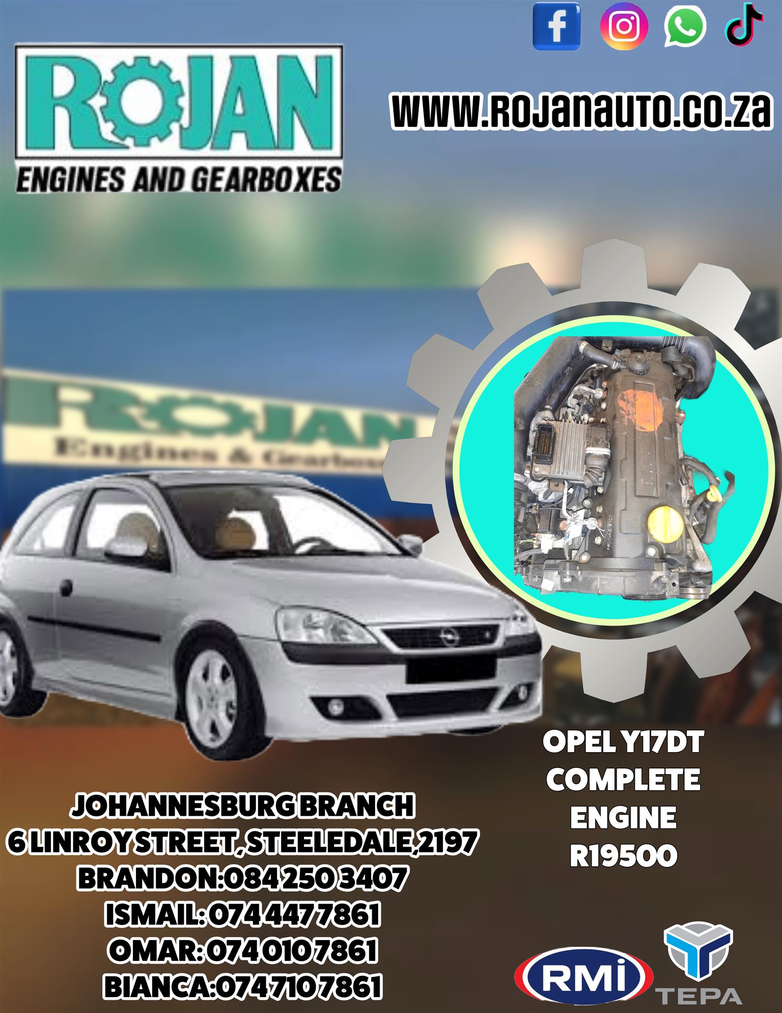 OPEL Y17DT ENGINE - Private Seller