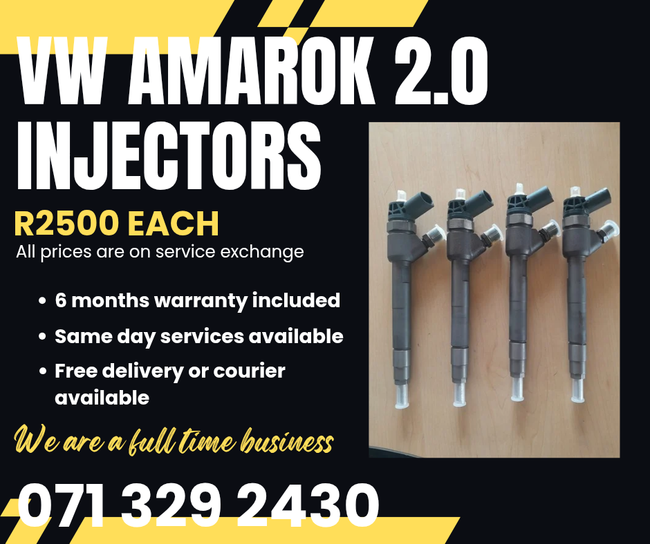 VW AMAROK 2.0 DIESEL INJECTORS FOR SALE WITH WARRANTY - Private Seller VW AMAROK 2.0 DIESEL INJECTORS FOR SALE WITH WARRANTY - Private Seller