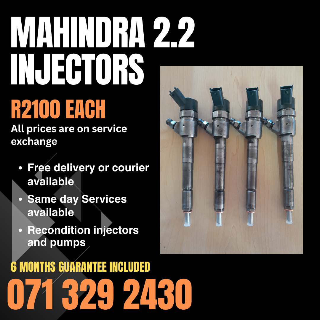 MAHINDRA 2.2 DIESEL INJECTORS FOR SALE WITH WARRANTY - Private Seller MAHINDRA 2.2 DIESEL INJECTORS FOR SALE WITH WARRANTY - Private Seller