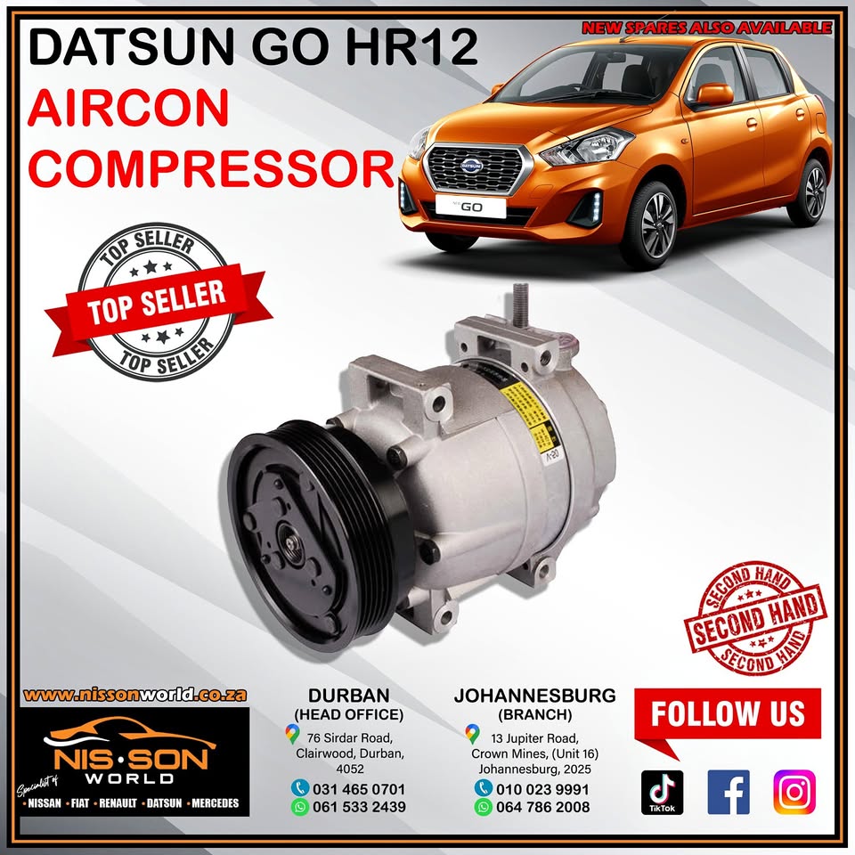 DATSUN GO HR12 AIRCON COMPRESSOR - Private Seller DATSUN GO HR12 AIRCON COMPRESSOR - Private Seller