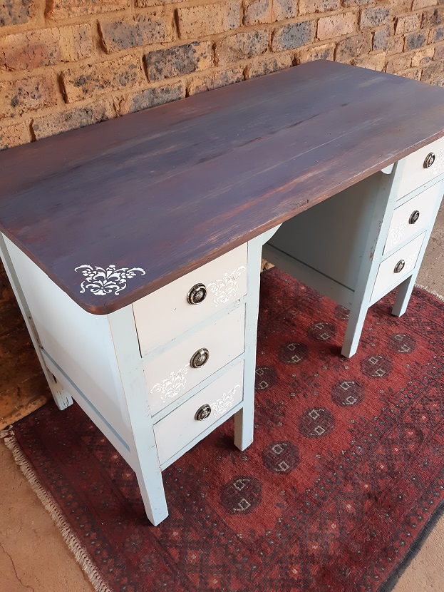 Wood Desk Refurbished Junk Mail