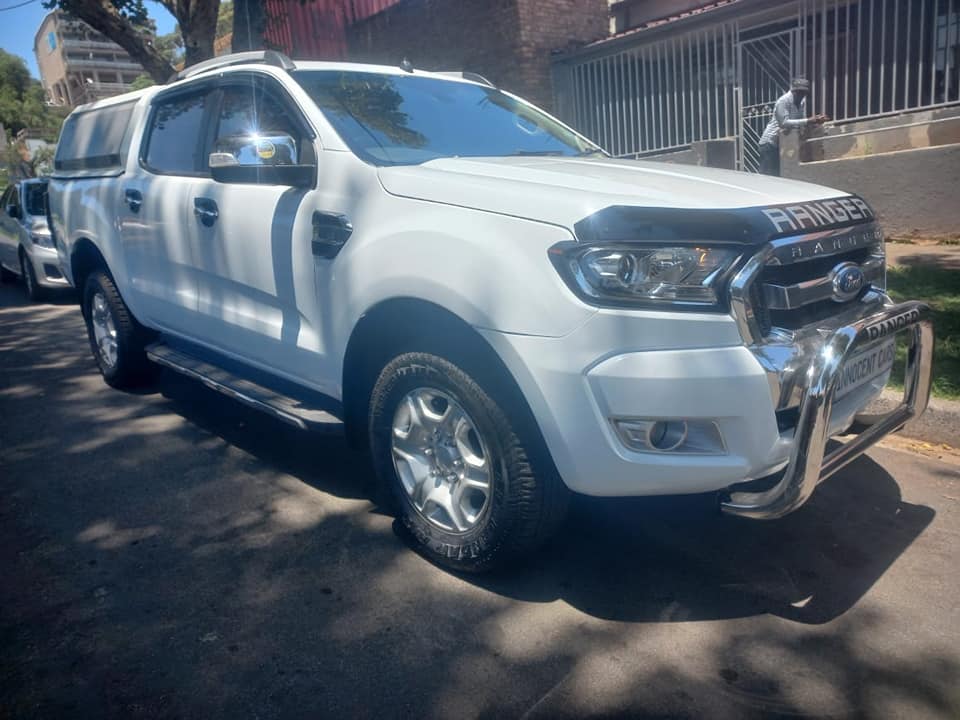 2019 FORD RANGER D-CAB 3.2 XLT DIESEL, AUTOMATIC, WHITE COLOR, MILEAGE 92000KMS