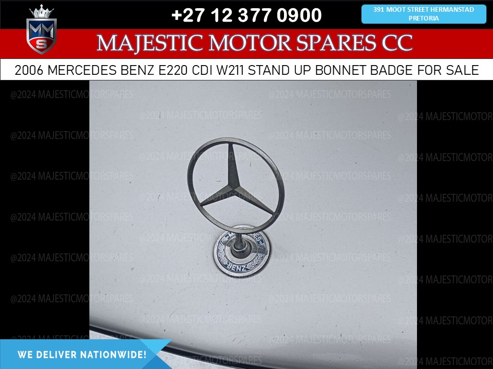 For Sale: Original Stand-Up Hood Ornament (Badge) for 2006 Mercedes-Benz E220 CD - Private Seller For Sale: Original Stand-Up Hood Ornament (Badge) for 2006 Mercedes-Benz E220 CD - Private Seller
