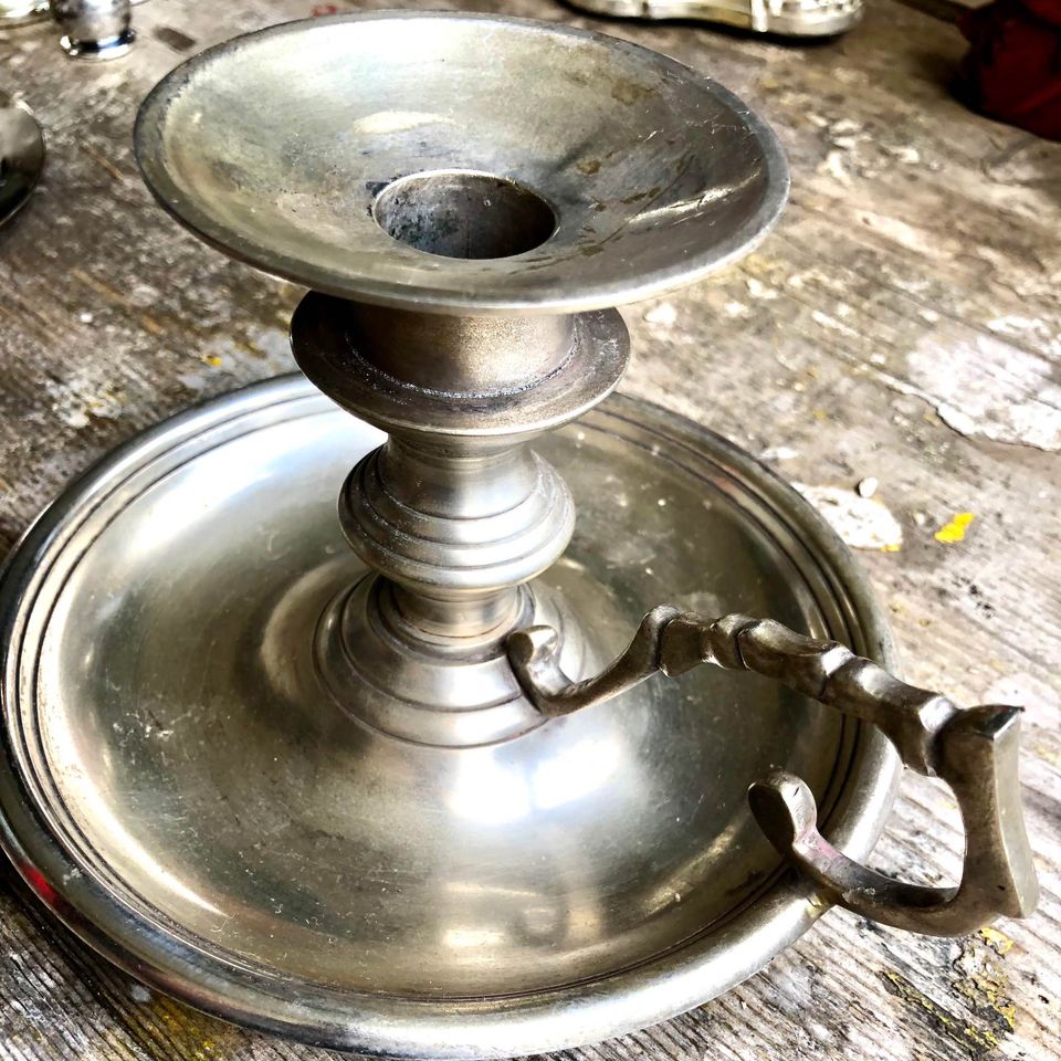 Metal Silver Candle Holder, Finger Ring Candlesticks, Gothic Chamber Stick