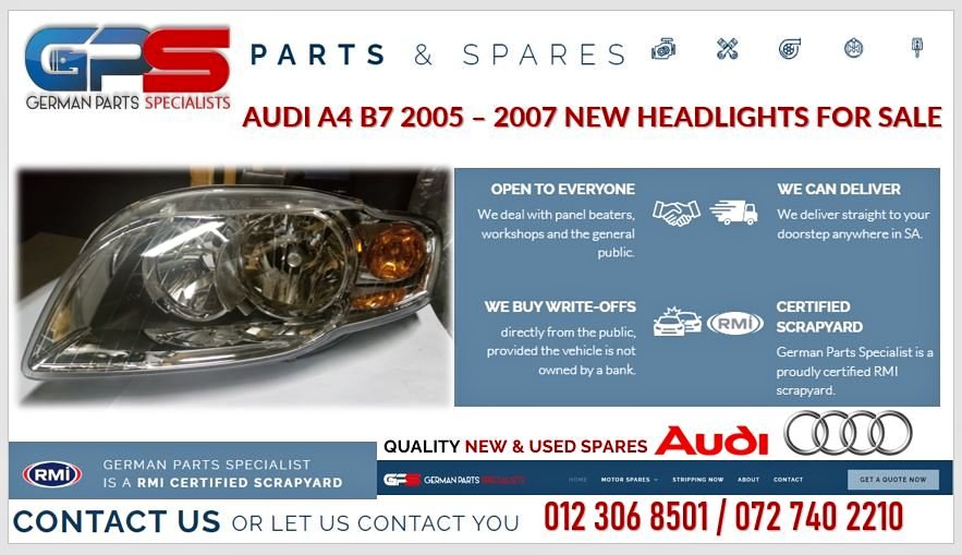 AUDI A4 B7 2005 – 2007 NEW HEADLIGHTS FOR SALE - Private Seller AUDI A4 B7 2005 – 2007 NEW HEADLIGHTS FOR SALE - Private Seller