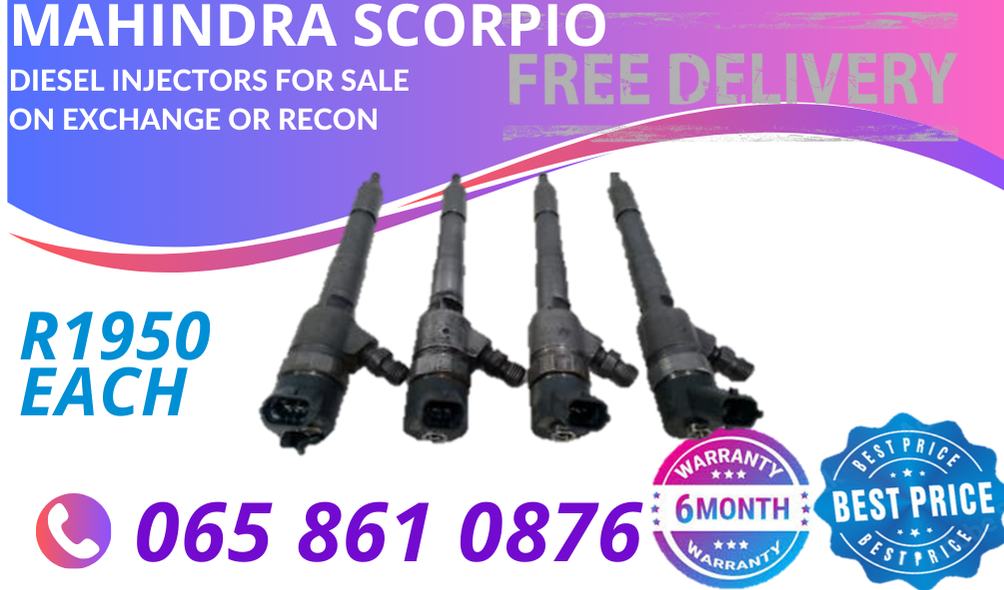 MAHINDRA SCORPIO DIESEL INJECTORS FOR SALE OR RECON WITH 6 MONTHS WARRANTY INCLU - Private Seller MAHINDRA SCORPIO DIESEL INJECTORS FOR SALE OR RECON WITH 6 MONTHS WARRANTY INCLU - Private Seller