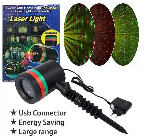 Laser Stage Disco Party Holographic Light Projector, Landscape Garden Outdoor