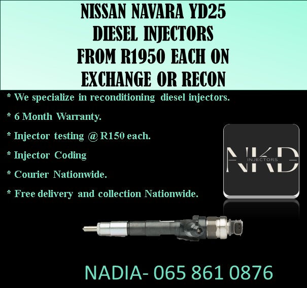 Nissan Navara YD25 injectors for sale - Private Seller Nissan Navara YD25 injectors for sale - Private Seller