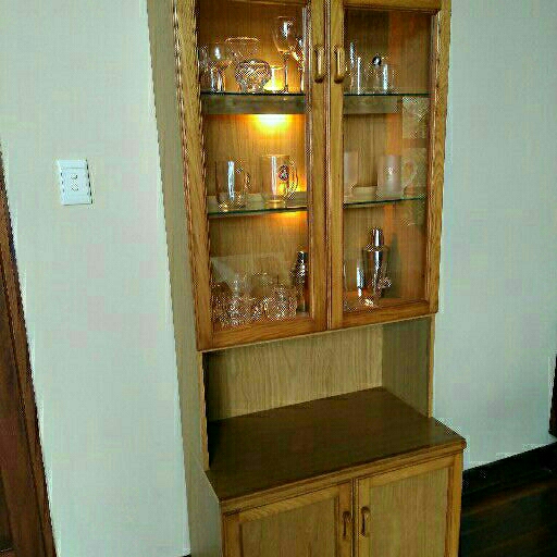 Display Bookcase With Glass Doors And Lighting Junk Mail