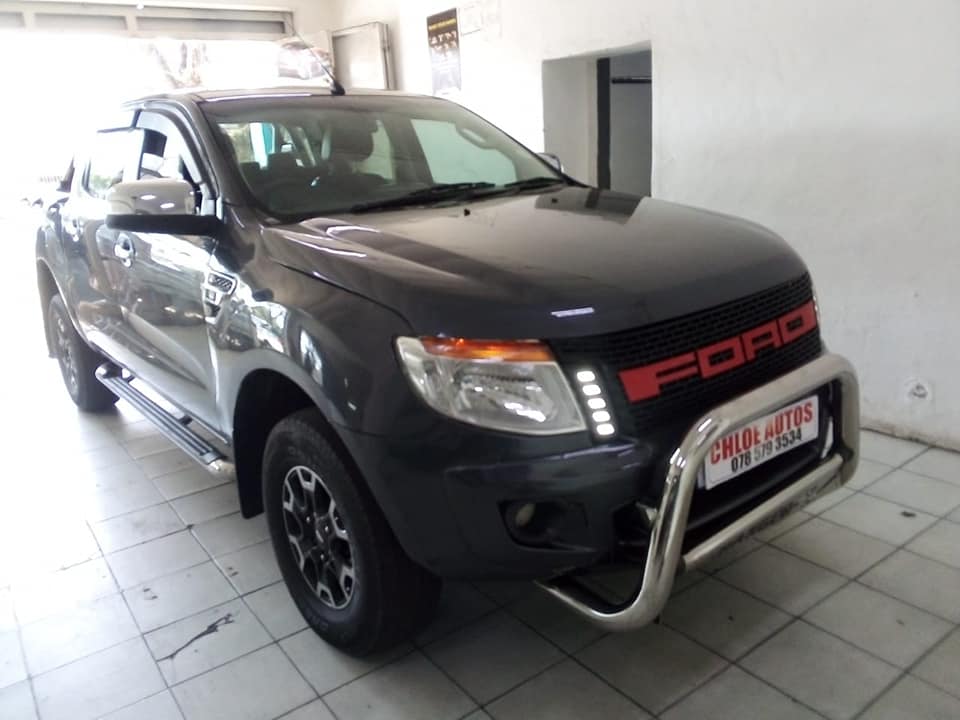 2014 FORD RANGER 3.2 XLT DOUBLE CAB 4x2 GREY, MANUAL, DIESEL  LEATHER INTERIOR
