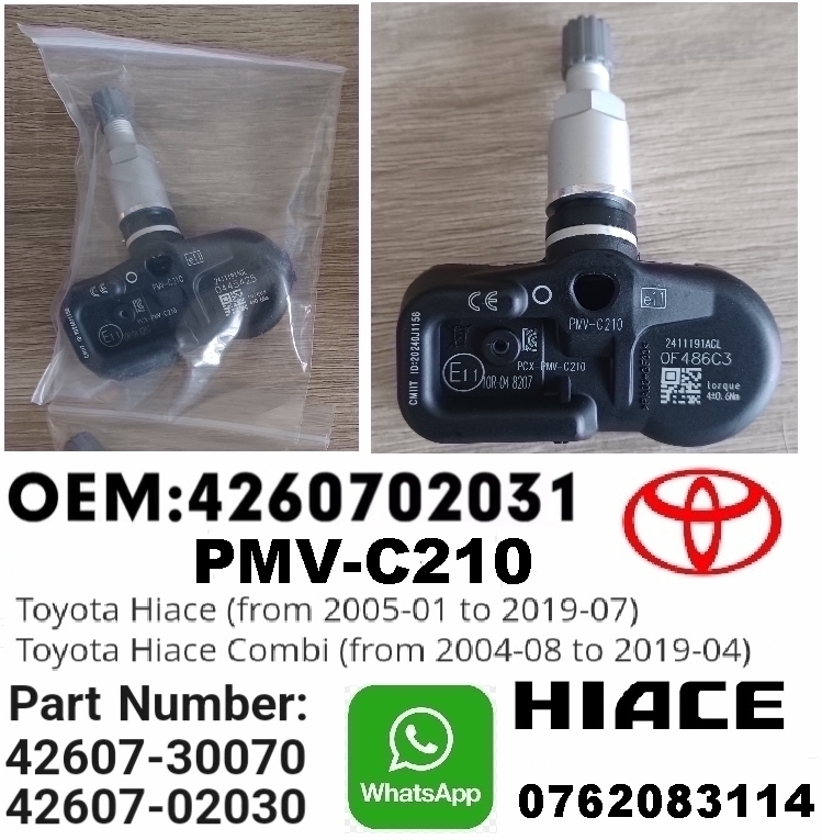 Toyota Hiace TPMS  tyre pressure monitor sensors
