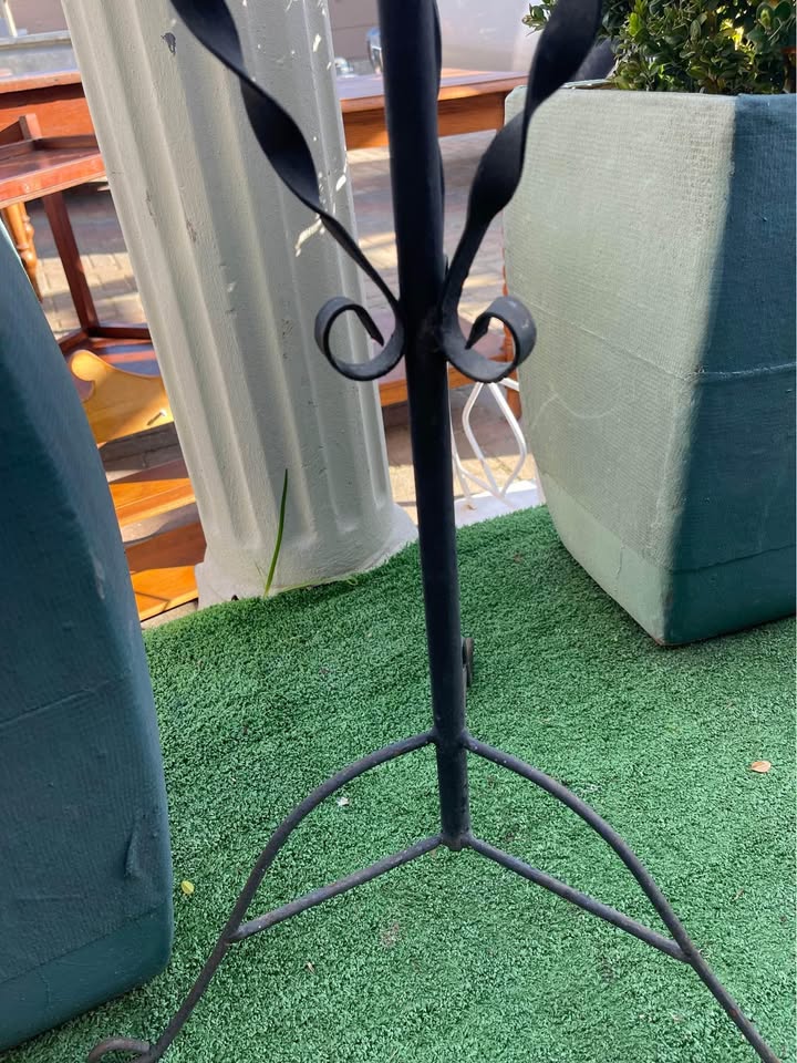 Vintage wroungh steel flower stand