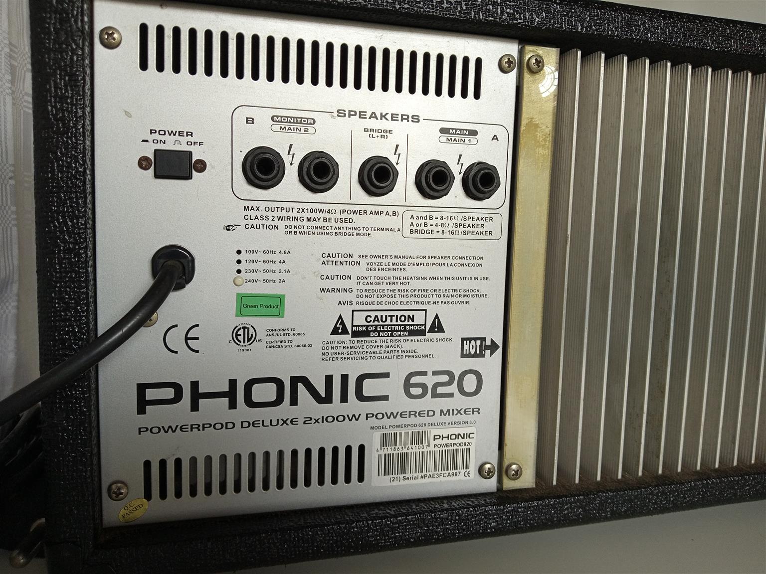 Phonic 620 Mixer Amplifier
