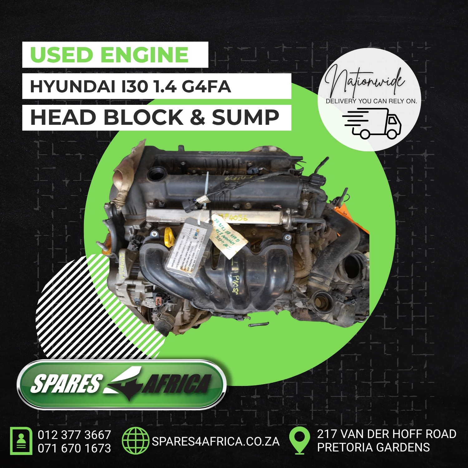 HYUNDAI i30 1.4 G4FA ENGINE (USED) – FOR SALE - Private Seller HYUNDAI i30 1.4 G4FA ENGINE (USED) – FOR SALE - Private Seller