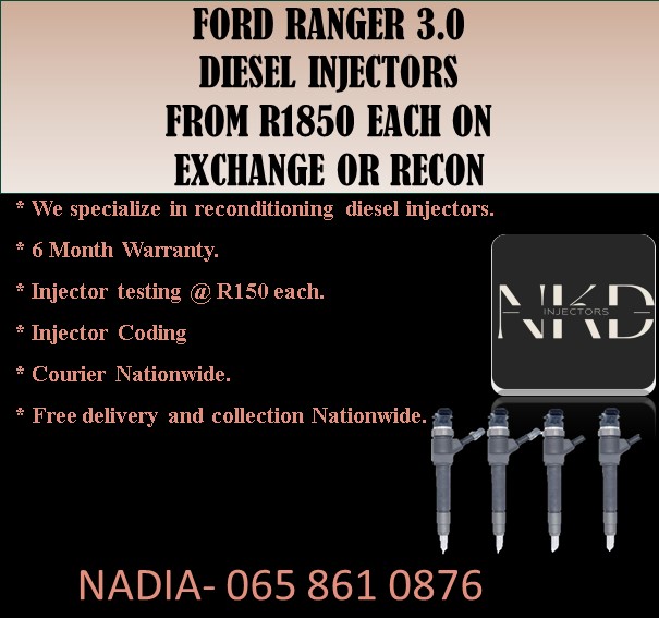 Ford Ranger 3.0 TDCI injectors for sale - Private Seller Ford Ranger 3.0 TDCI injectors for sale - Private Seller