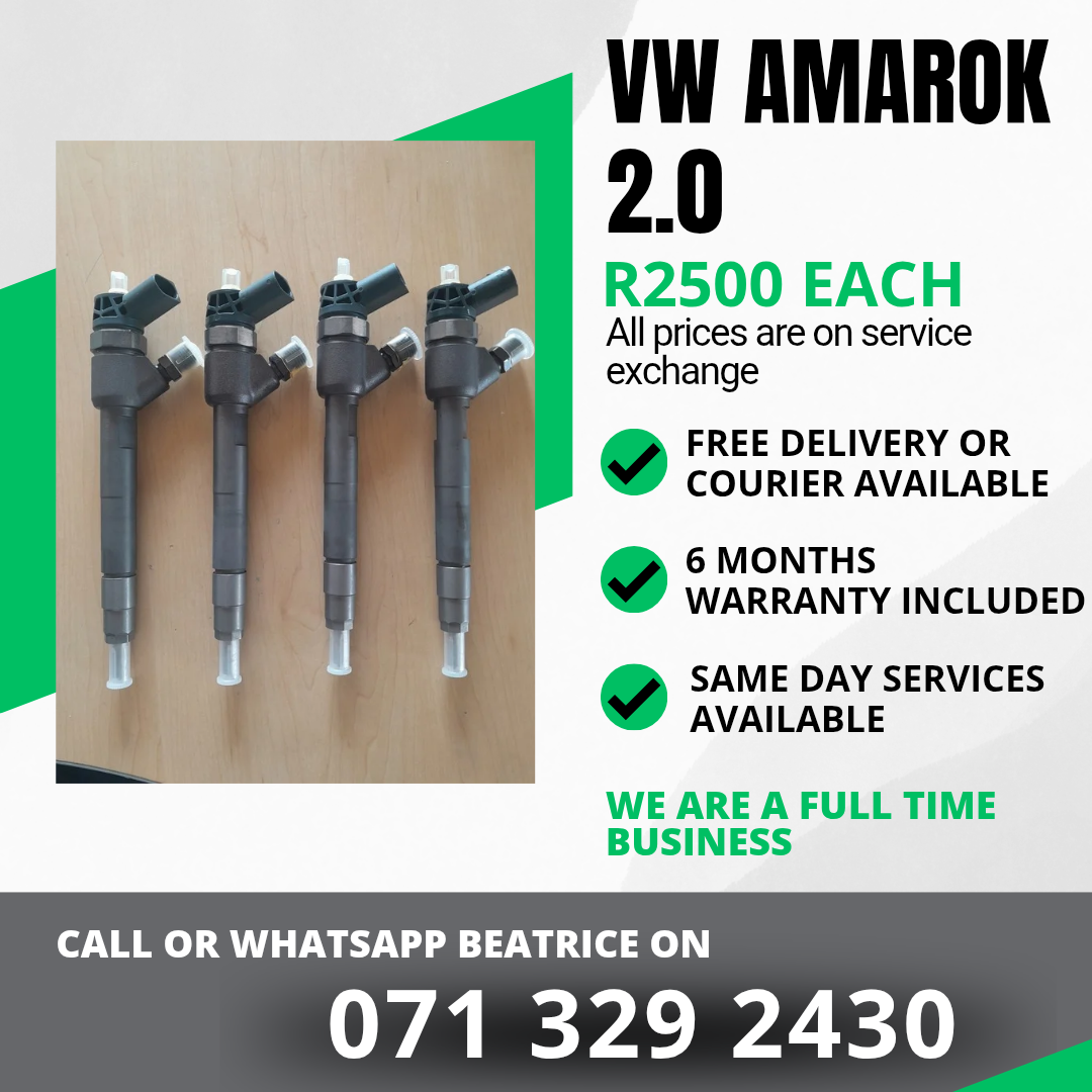 VW AMAROK 2.0 DIESEL INJECTORS FOR SALE WITH WARRANTY - Private Seller VW AMAROK 2.0 DIESEL INJECTORS FOR SALE WITH WARRANTY - Private Seller