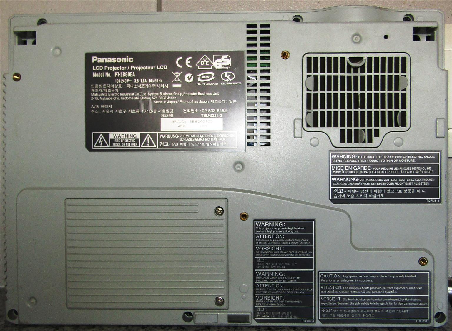 Panasonic PT-LB60EA LCD Projector