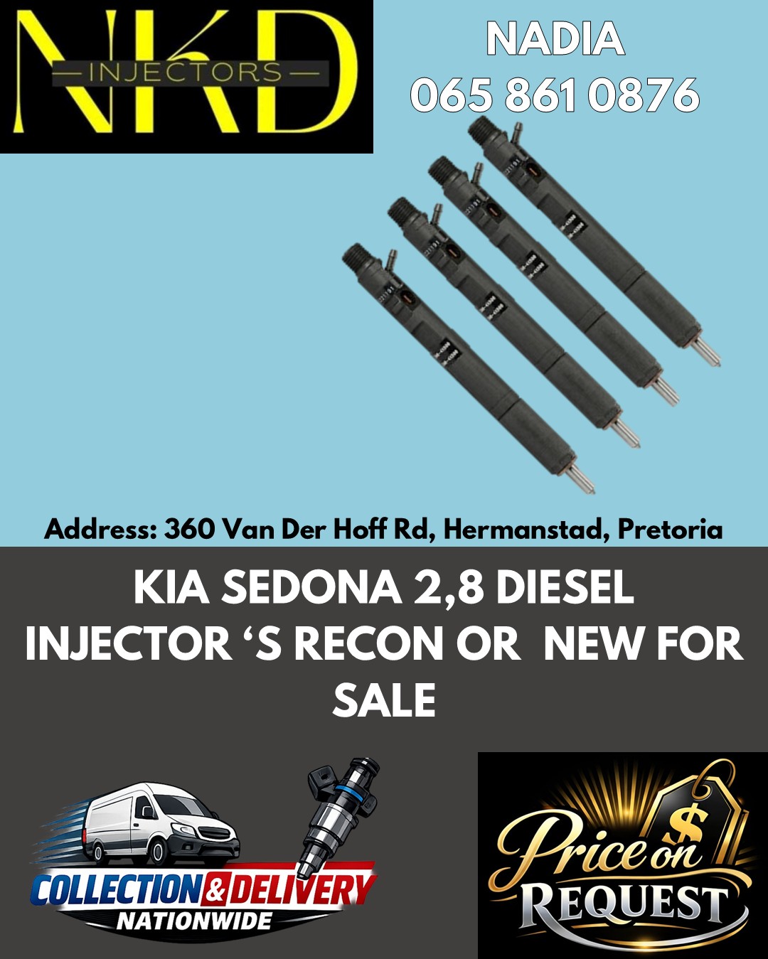 KIA SEDONA 2.8 DIESEL INJECTORS REBUILD AND TESTED - Private Seller KIA SEDONA 2.8 DIESEL INJECTORS REBUILD AND TESTED - Private Seller