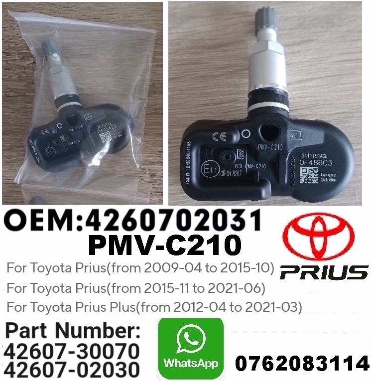 Toyota Prius TPMS tyre pressure monitor sensors