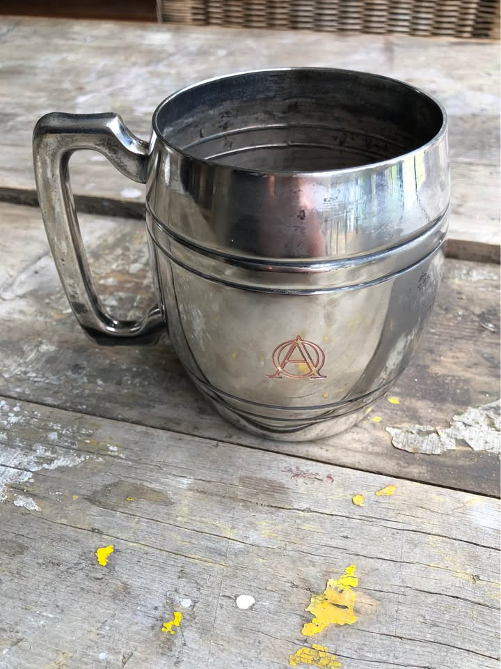 Vintage Seranco Sponc Silver plated Beer goblet