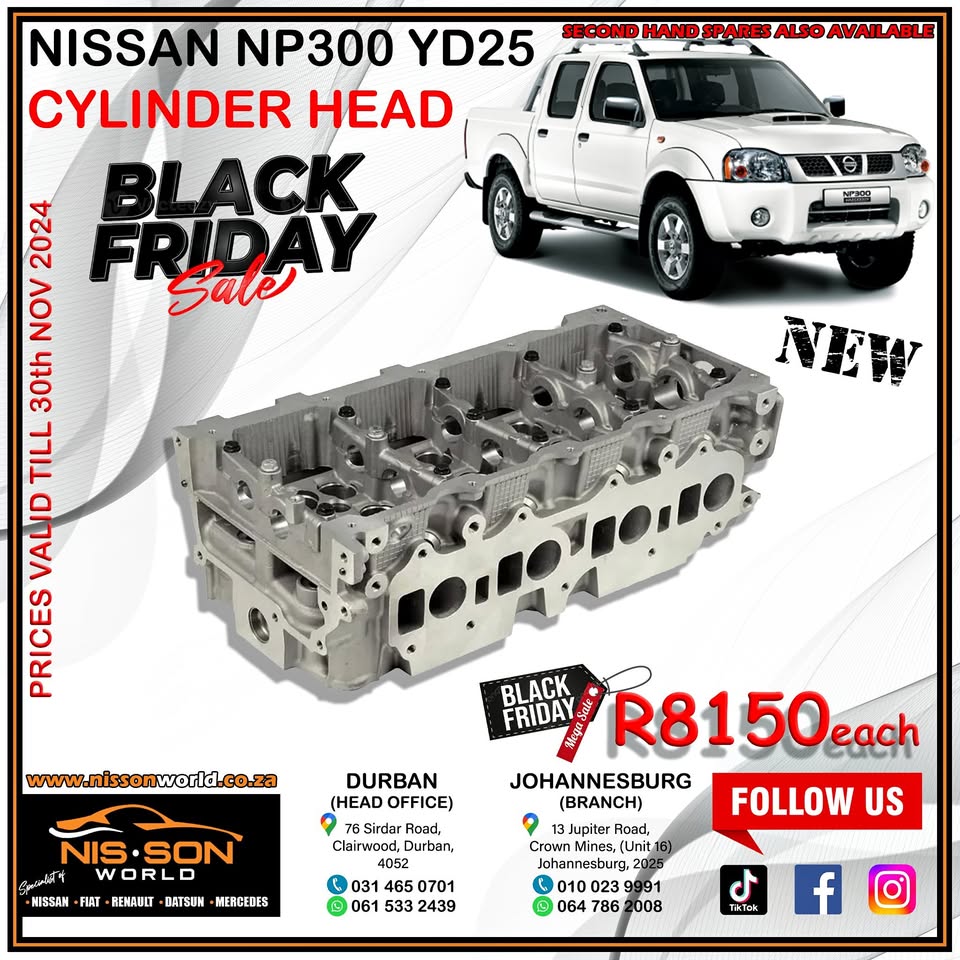 Nissan NP300 YD25 Cylinder Head