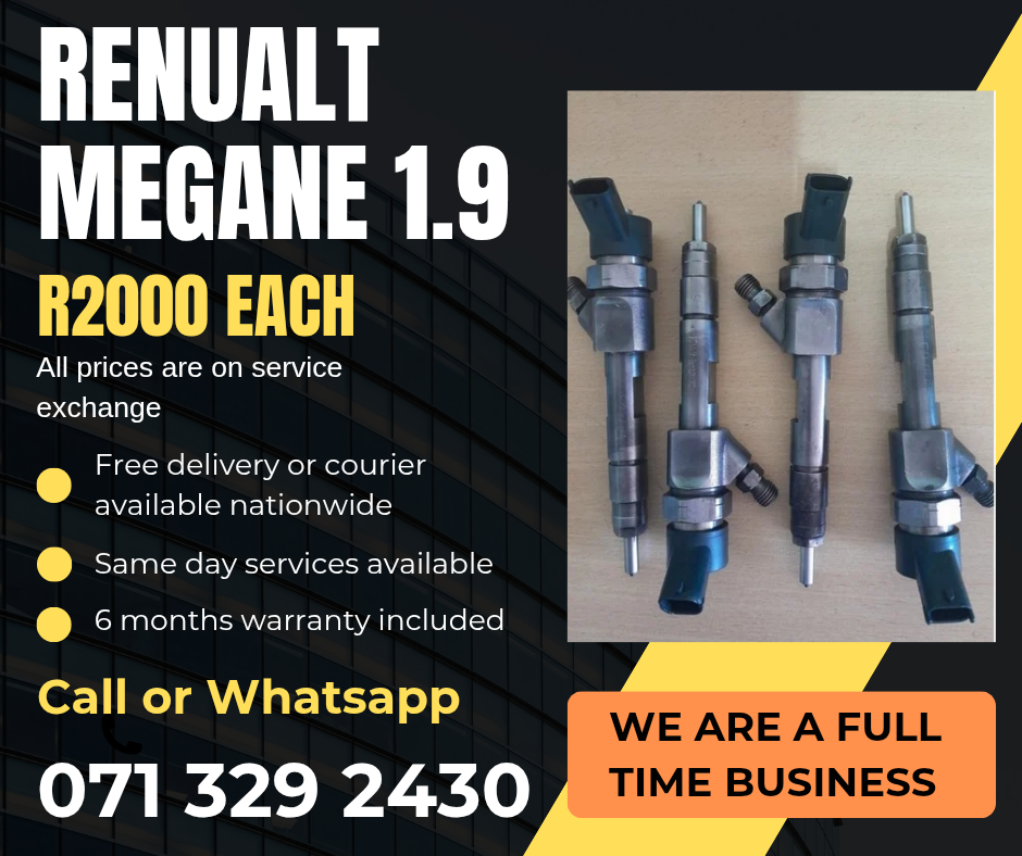RENUALT MEGANE 1.9 INJECTORS FOR SALE WITH WARRANTY ON