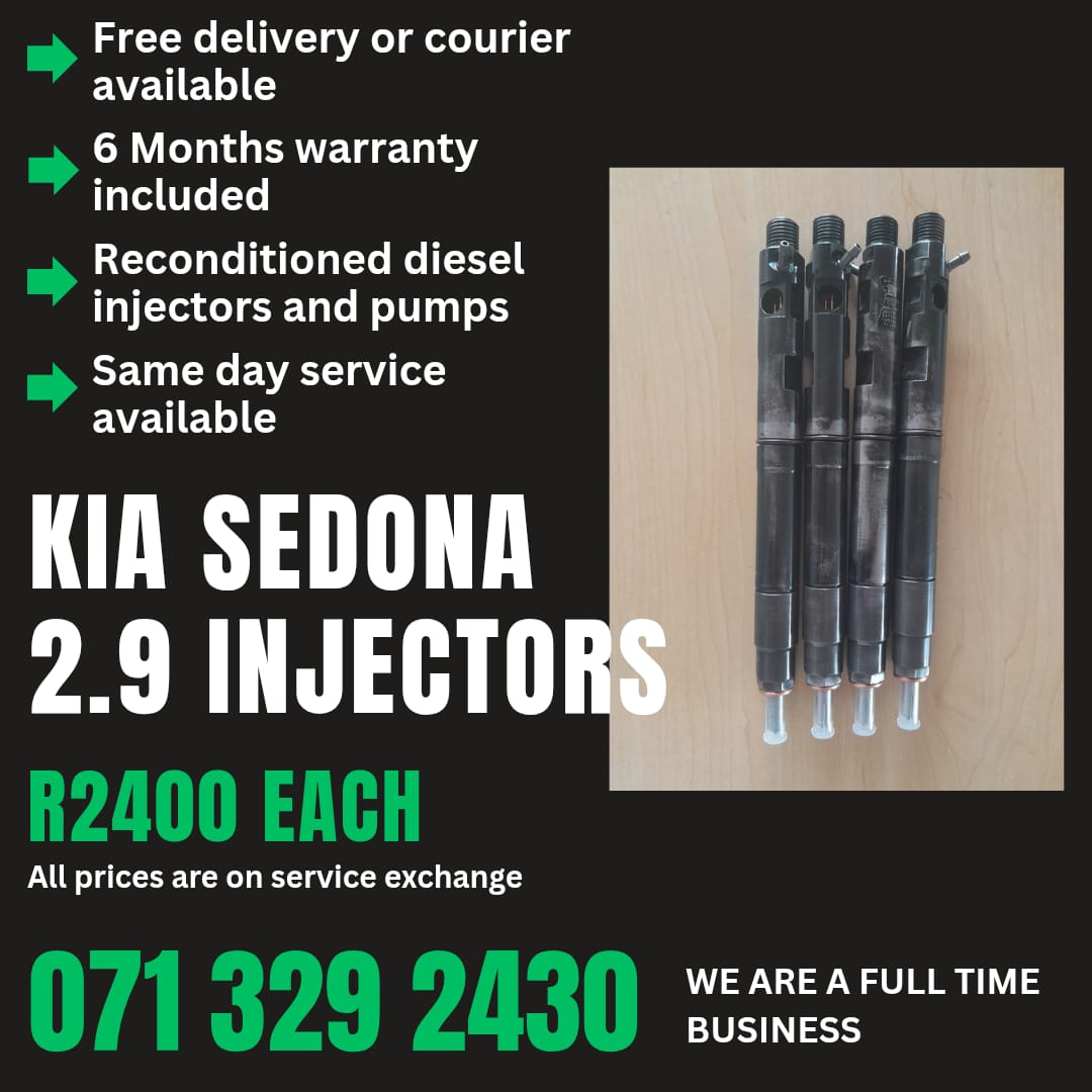 KIA SEDONA 2.9 INJECTORS FOR SALE WITH WARRANTY - Private Seller KIA SEDONA 2.9 INJECTORS FOR SALE WITH WARRANTY - Private Seller
