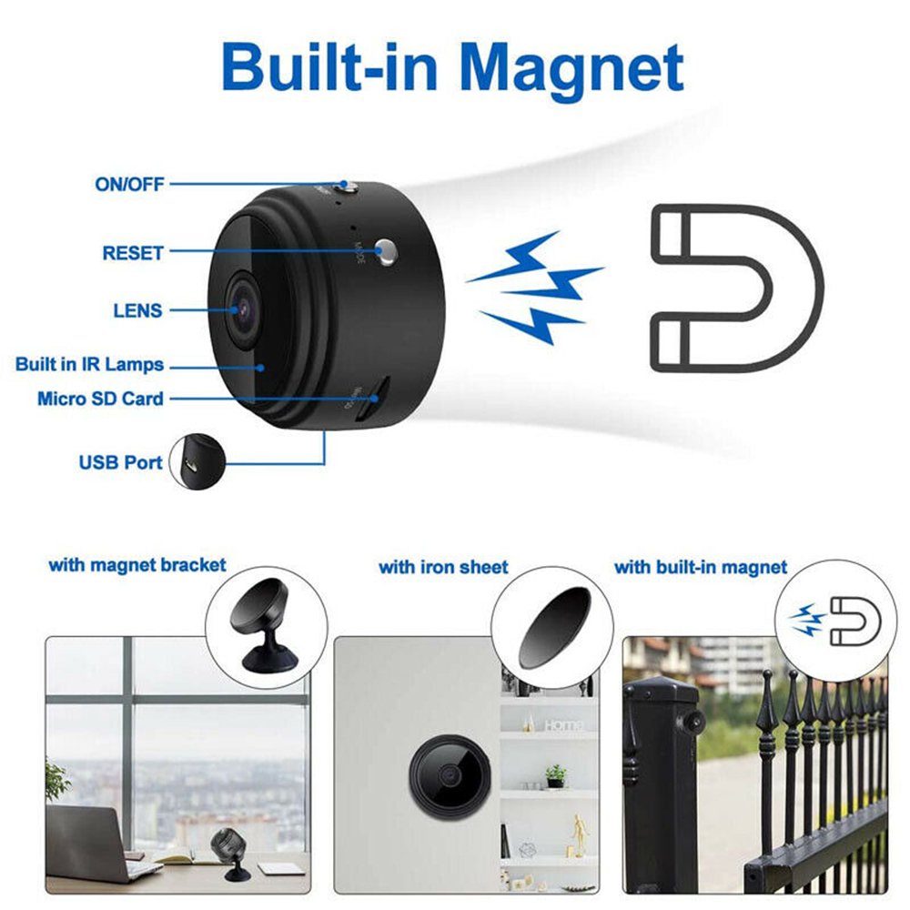 Miniature Spy Camera Portable HD1080P with Night Vision Motion Sensor + more NEW
