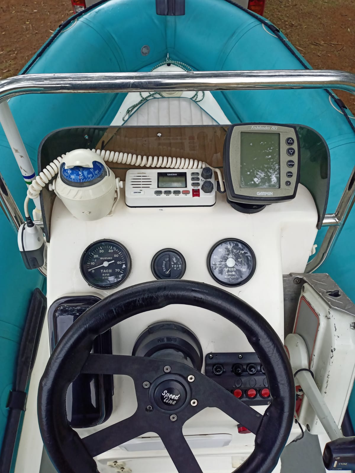 Semi ridget boat