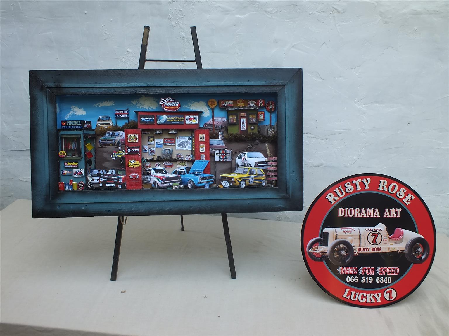 Vintage City Golf Garage 3 D Diorama for Sale