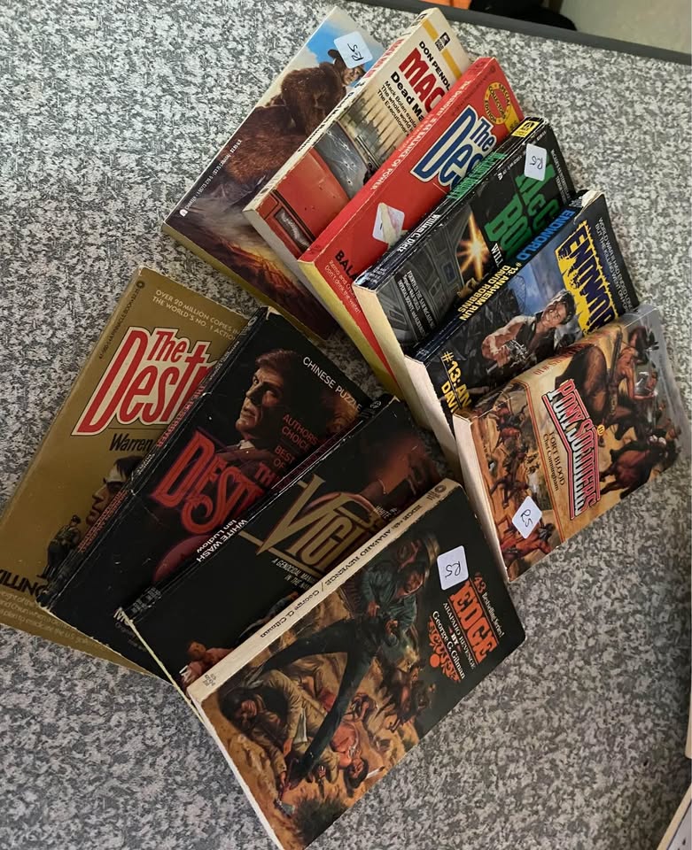 Ten collectors edition softcover books - reading books: Destroyer, Edge, Pony Soldiers