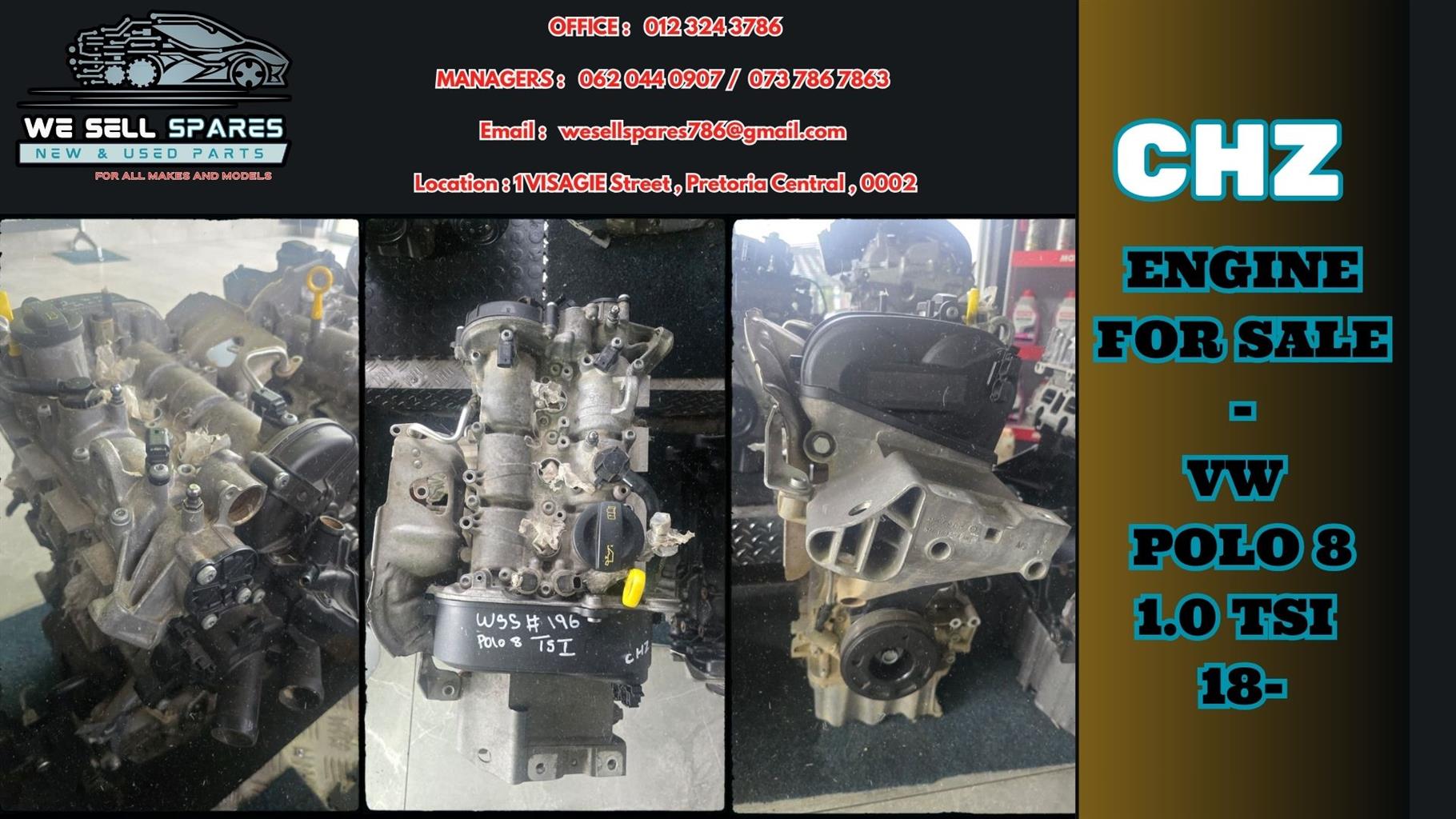 CHZ ENGINE FOR SALE - VW POLO 8 1.0 TSI - Private Seller CHZ ENGINE FOR SALE - VW POLO 8 1.0 TSI - Private Seller