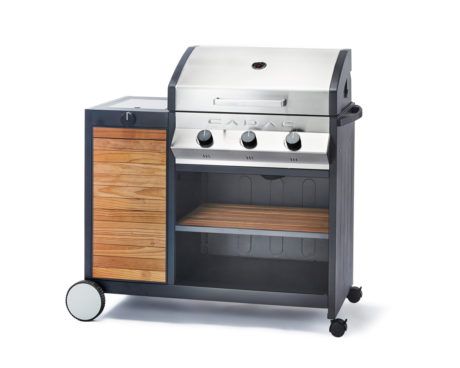 Meridian Woody 3 Gas Braai with side burner and Gas bottle for sale