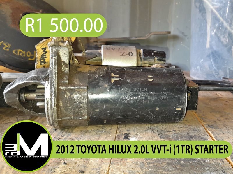2012 TOYOTA HILUX 2.0L VVT-i (1TR) STARTER