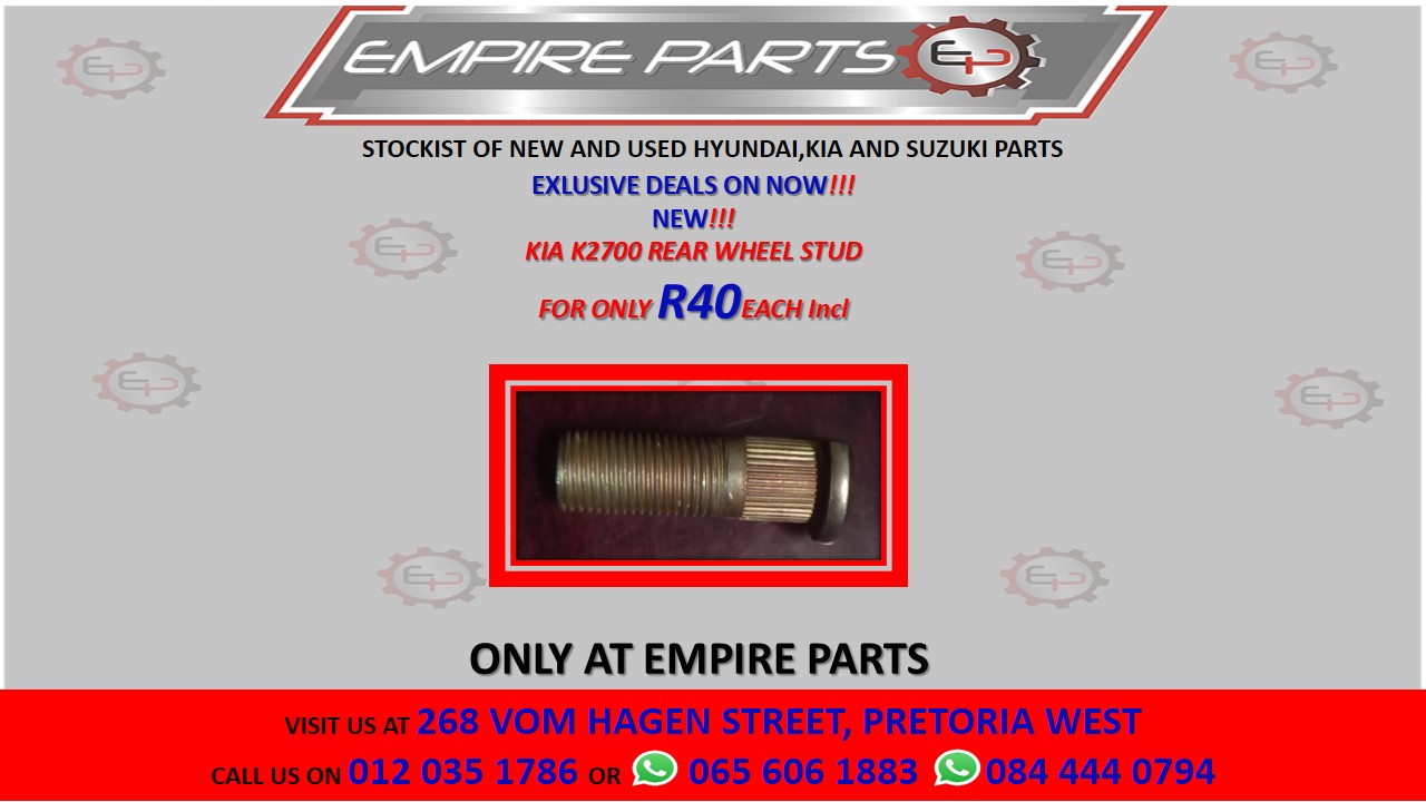 KIA K2700 REAR WHEEL STUD - Private Seller KIA K2700 REAR WHEEL STUD - Private Seller