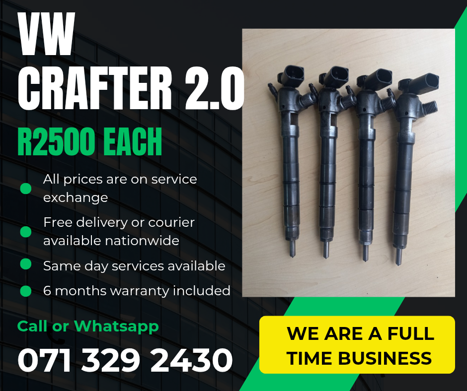 VW CRAFTER 2.0 DIESEL INJECTORS FOR SALE WITH WARRANTY - Private Seller VW CRAFTER 2.0 DIESEL INJECTORS FOR SALE WITH WARRANTY - Private Seller