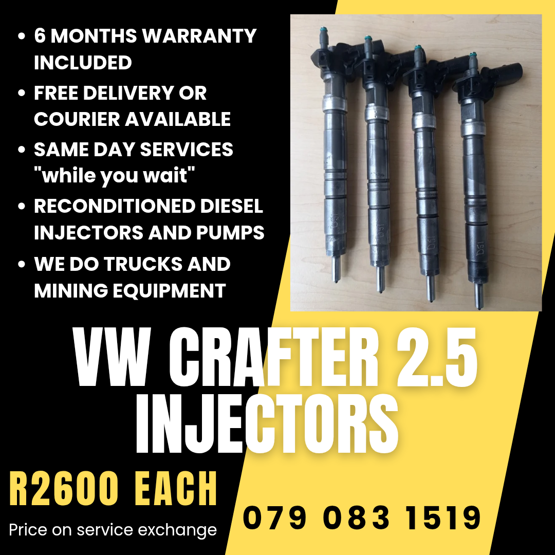 VW CRAFTER 2.5 INJECTORS FOR SALE WITH WARRANTY - Private Seller VW CRAFTER 2.5 INJECTORS FOR SALE WITH WARRANTY - Private Seller