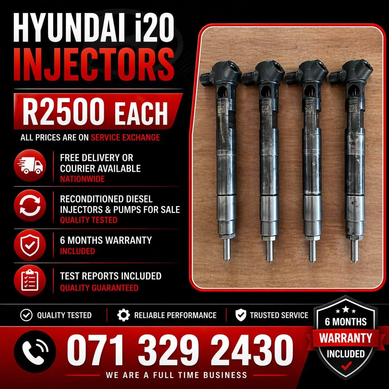 HYUNDAI I20 DIESEL INJECTORS FOR SALE WITH WARRANTY - Private Seller HYUNDAI I20 DIESEL INJECTORS FOR SALE WITH WARRANTY - Private Seller